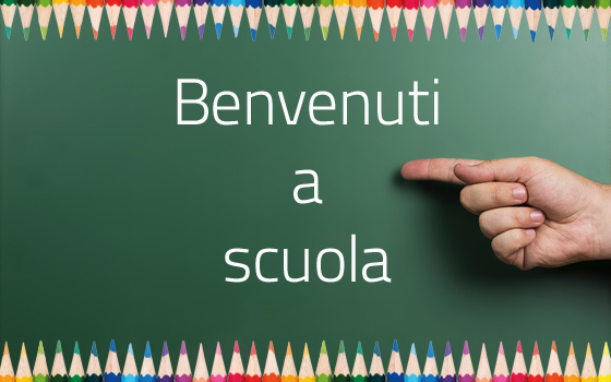 Lavagna Benvenuti a scuola, interprete LIS